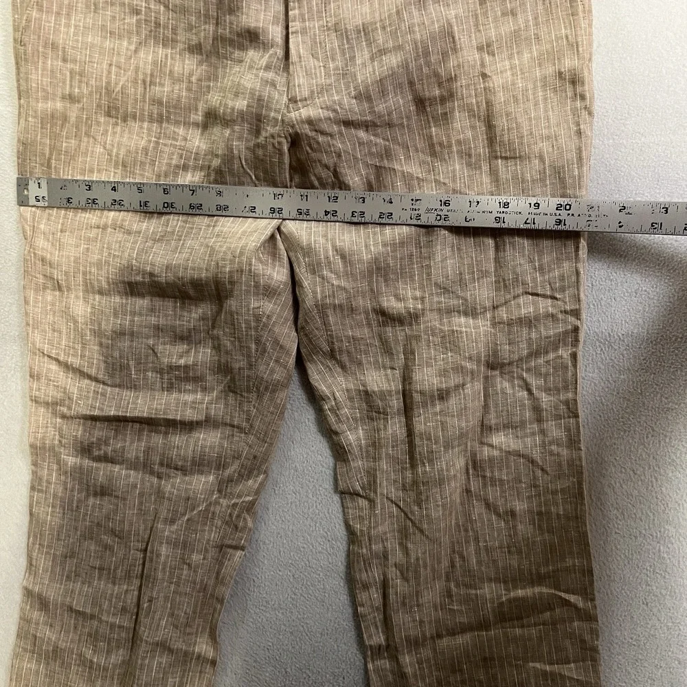 Lauren Ralph Lauren Dress Pants Men's Size 34x30 Beige Linen Flat Front Casual